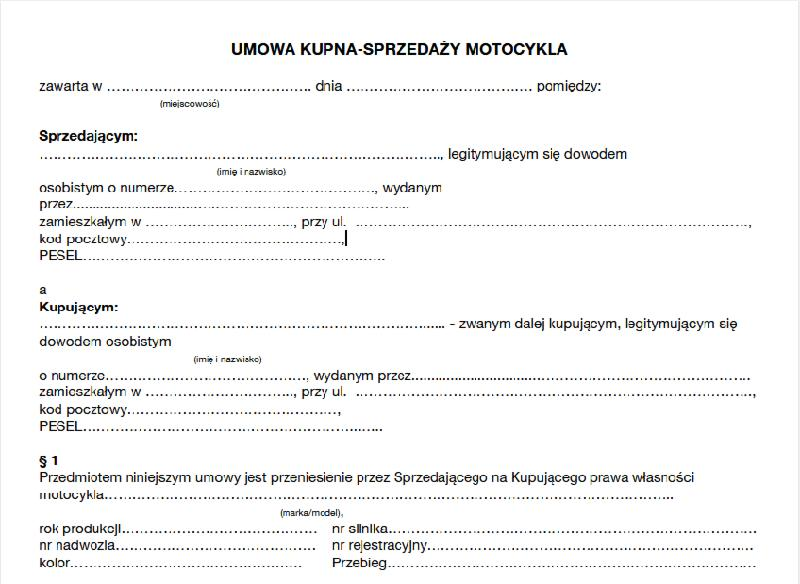 Gdzie sprzedać motocykl
