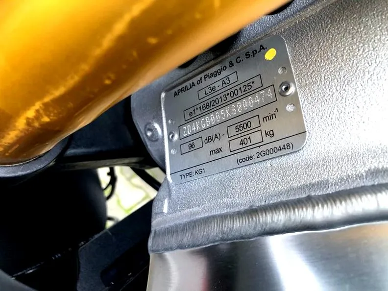 Numer VIN motocykla