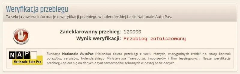 Weryfikacja przebiegu auta